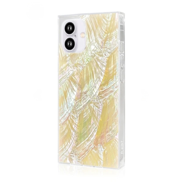 Flaunt SQUARE Butter Yellow Mother of Pearl iPhone 16 Case, New in Box - Picture 1 of 12